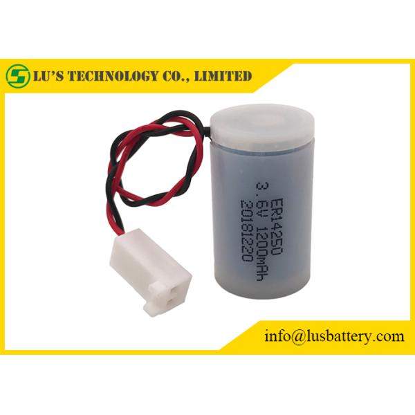 batteries 1/2AA size ER14250 3.6 V 1200mah lisocl2 batteirs with plastic case For Metering
