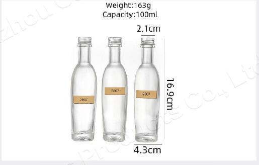 Press Type Nozzle Food Glass Jar Olive Oil Dispenser Glass Seasoning Jars