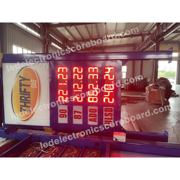 Red Color LED Fuel Price Sign With Completely Frame Stand And LOGO