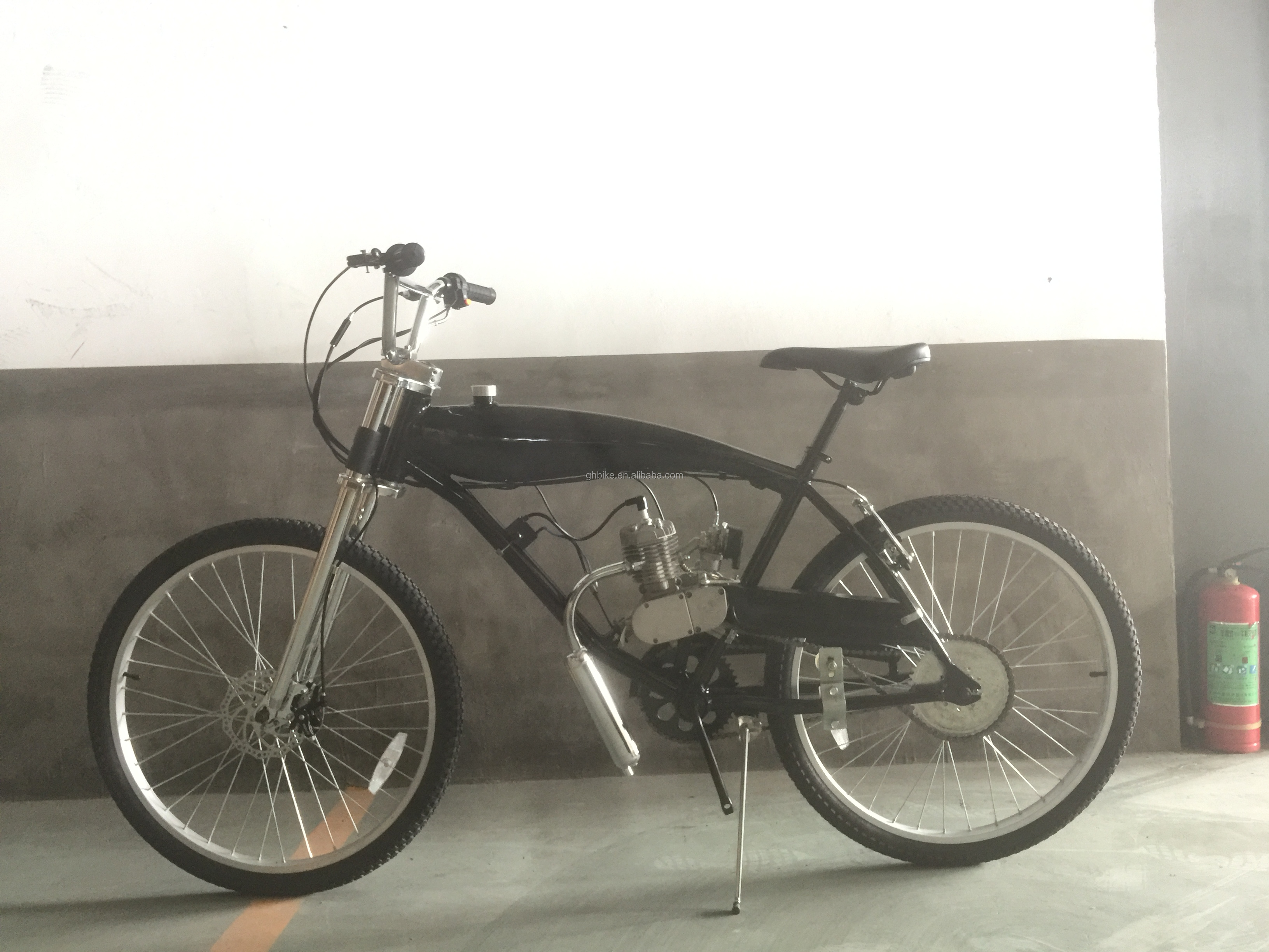 26" Mag Wheel Racing Motorcycle with 80CC 2 Stroke Engine 35KM/H Top Speed 3L Inner Tank