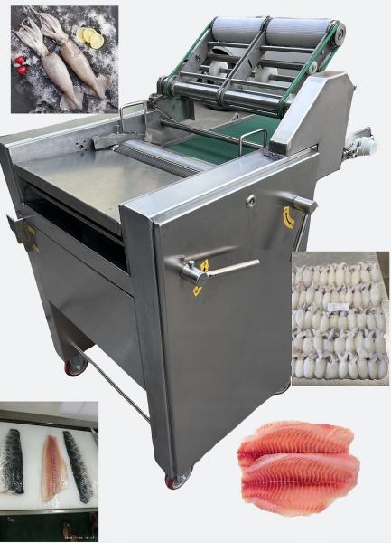 Quality Efficient Stainless Steel 304 Squid Skinning Machine 0.75KW Squid Skin Remover for sale