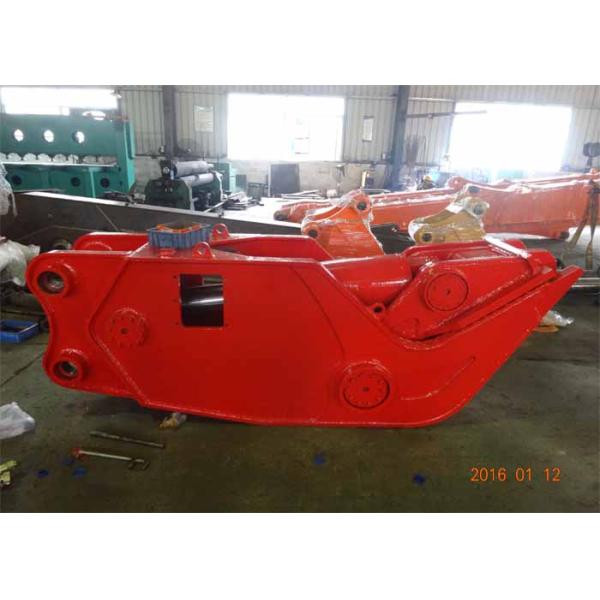 1960KN Mini Excavator Attachments , Excavator Crusher Attachment Red Color High Power