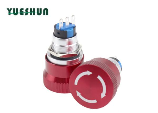 Quality Metal Emergency Stop Push Button Switch 3 / 6 Pin Convenient Operation Excellent Performance for sale