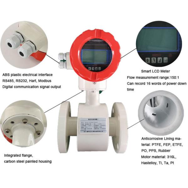 Dn80 Mud Drilling Water Electromagnetic Flow Meter With Wireless