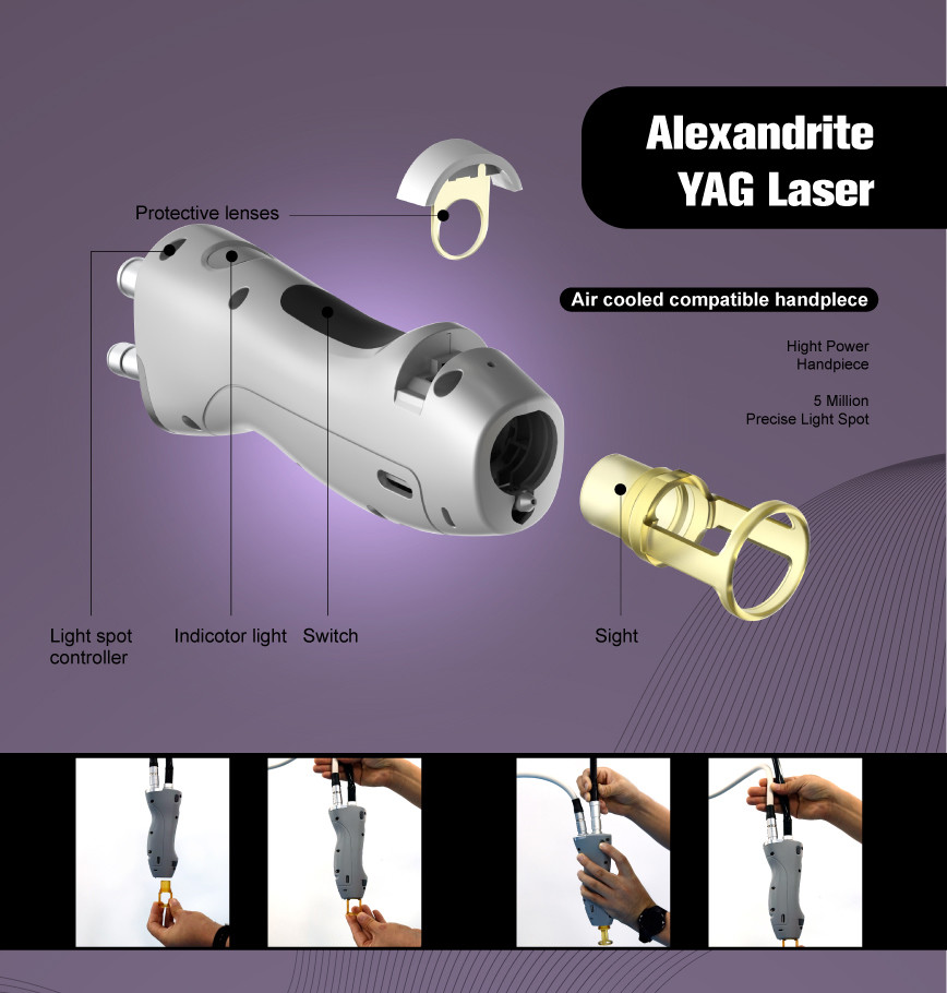 Nd Yag Candle Alexandrite Laser Machine Hair Removal With Mdsap