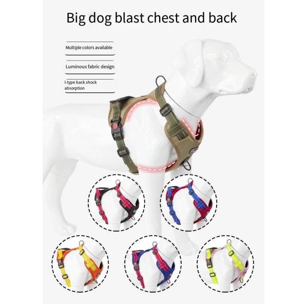 Adjustable Dog Leash Walking Dog Pet Vest Chest Strap Reflective Dog Harness And Leash Set