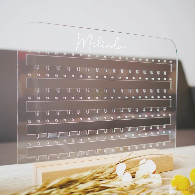 Personalized Jewelry DisplayJewelry Stand Girls Room Decor Earring Holder Acrylic Jewelry Stand Jewelry Organizer Earring