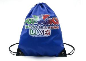 China Eco Friendly Custom Printed Drawstring Backpack 210 Denier Polyester Made on sale