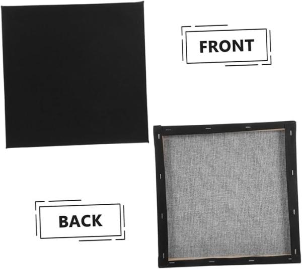 Quality Black Stretched Canvas Board 100% Cotton Heavy Weight for Gesso Acrylic Oil Painting for sale