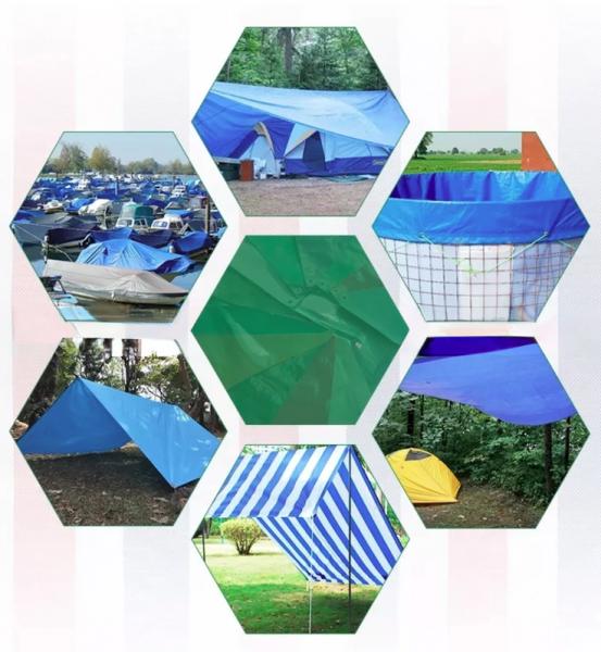 100% Waterproof Plaid Style Heavy Duty PE Tarpaulin Covers Sheet For Truck Tent Cover