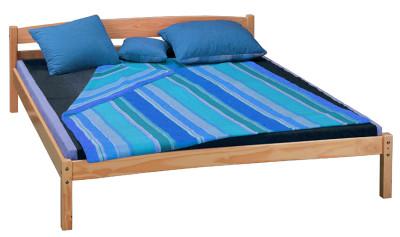 Quality modern double bed pine wood for sale