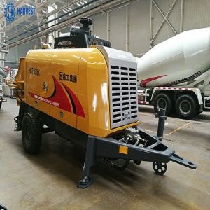 China Hopper Capacity 0.6cbm HBT9018K 60m3/H Concrete Trailer Pump wholesale