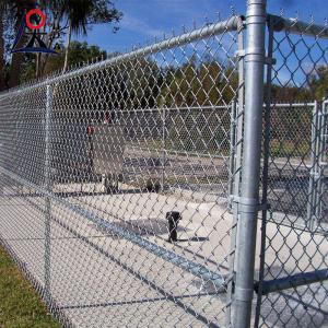 China Heavy Duty 9 Gauge Galvanized Cyclone Wire Mesh Chain Link Fence Panels With Fittings wholesale