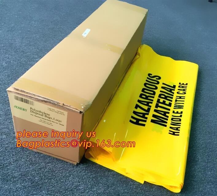 LDPE biohazard waste bin bags disposable medical autoclave bags, biohazard specimen bag plastic adhesive flat bag, bagea