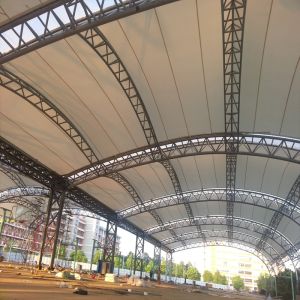 PU Tensile Roofing Structure Architecture Doom For Car Parking