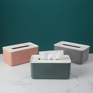 China Rectangular Nordic Pattern Paper Towel Box Dining Room Desktop Tissue Box wholesale