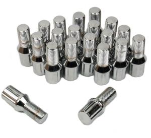 Shockproof Tapered Conical Seat Lug Bolts 53.2 Mm Overall Length With Key
