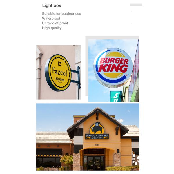 Round Illuminated LED Light Box For Wall Mount Input 110-240V AC