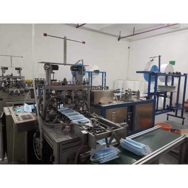 Semi Automatic Face Mask Production Line , Nonwoven Disposable Face Making Machine