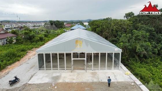 Quality 15x35m Premium White Marquee Tent PVC A Frame Party Tent With Stage And Linings for sale