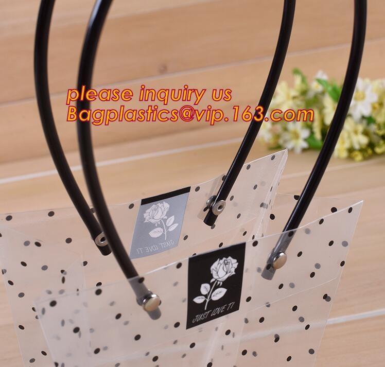 Promotional customized high quality soft loop plastic cloth bag,manufacturer custom soft loop handle polyethylene PE pla