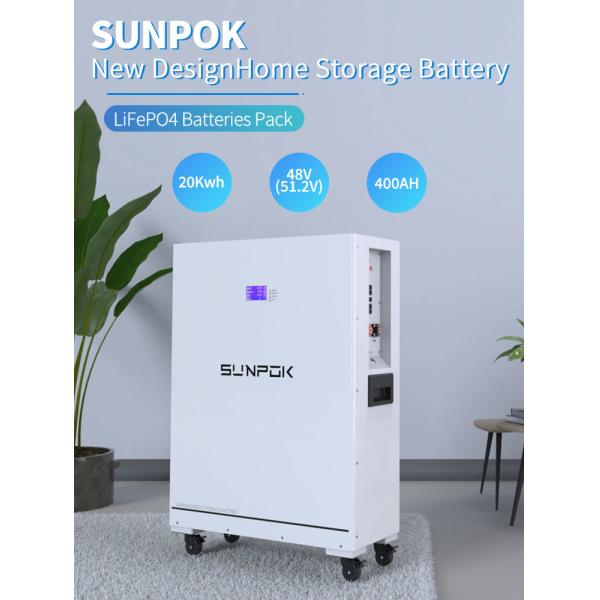 48V 400Ah Lifepo4 Battery 51.2V 20kWh Batteries Lithium Ion Battery Solar 51.2V Home Energy Storage System
