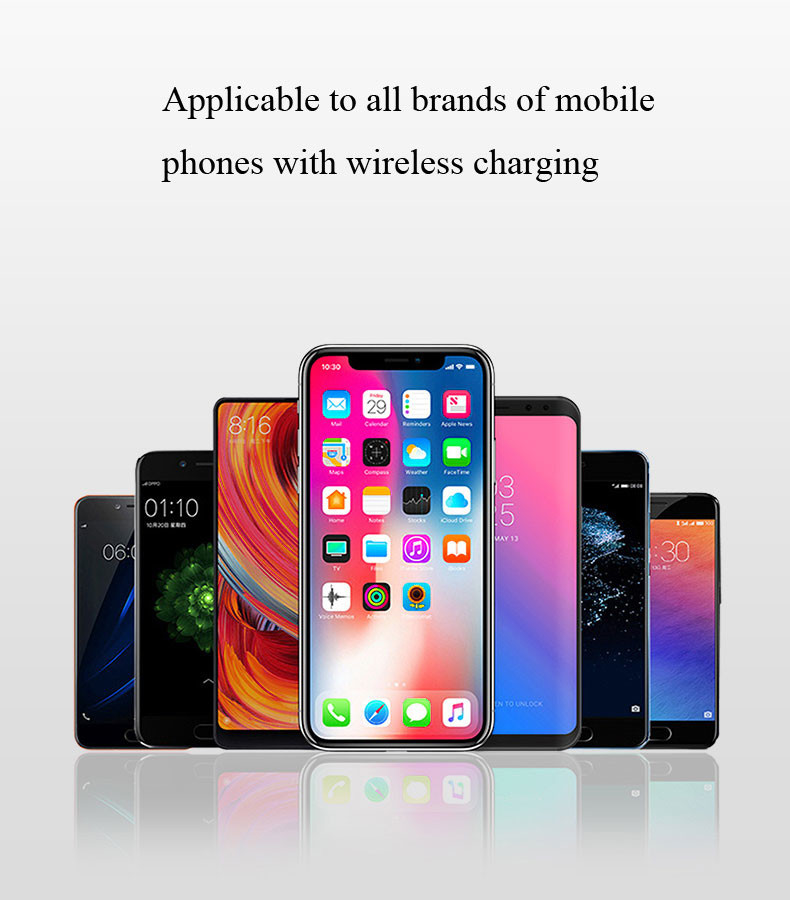 Auto Clamping 10W Car Cellphone Wireless Charger With Suction Cups