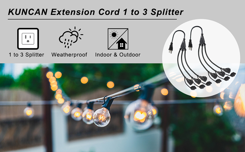 USA Certificate 6Ft 3 Pin Plug 515P To 3 Way Nema 515R Ac Extension Cord Three Prong Outlet Splitter