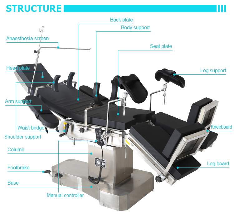 Maternity Multi Purpose Operating Table 25.6in - 37.4in Lifting