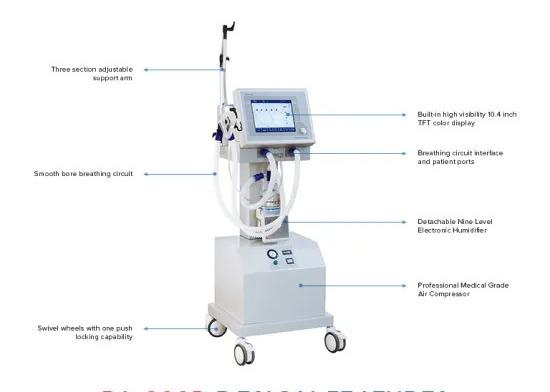 Quality Respiratory Humidification Ventilator Breathing Machine High Flow Non Invasive for sale