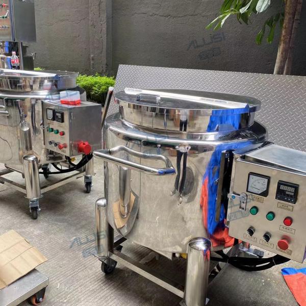 316 Stainless Steel Semi Open Lid Double Jacket Storage Tank Can Move Cooling and Heating Oil Tank