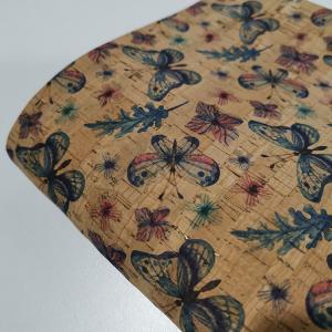 Customized Soft Vegan Printed Natural Cork Fabric 1.0mm Thick