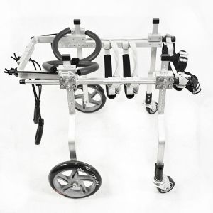 China Pet Hind Limb Four Wheeled Wheelchair Rust Proof Dirt Resistant wholesale