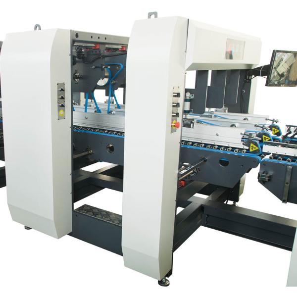 Medium Sized Box Folder Gluer Machine High Speed 420mm-2400mm Width