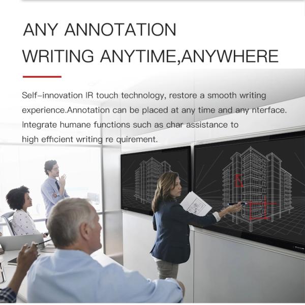 Smart LCD Display Classroom Electronic Digital Interactive Whiteboard 86 100 Inch