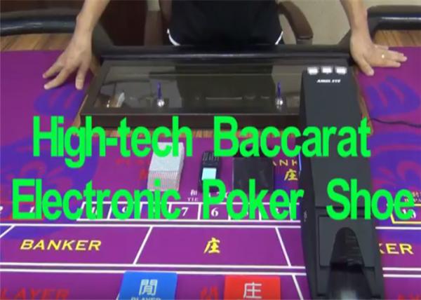 Quality Baccarat Electronic Poker Shoe System Playing Card Dealer Shoe Automatic Card Shuffler for sale