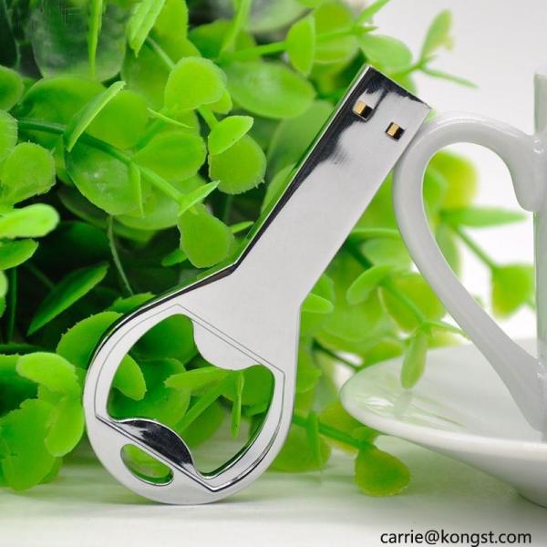 Quality Kongst Custom Logo Bottle Opener USB Flash Drive1g-16g memory usb metal usb for sale