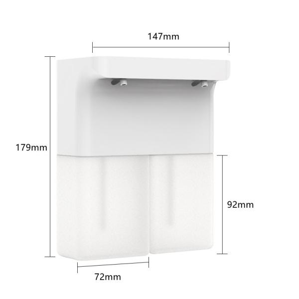 2x300ML USB Automatic Soap Dispenser ROHS 3.7W White Touchless