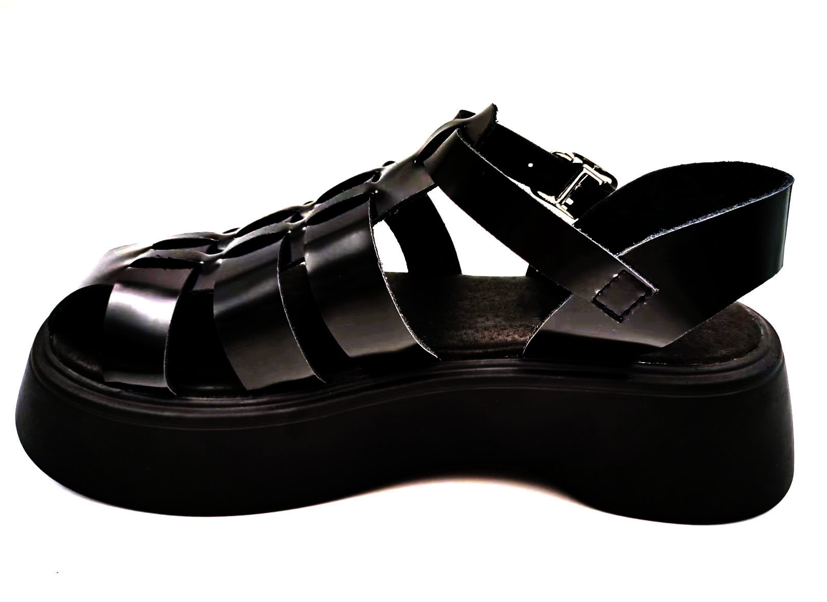Lightweight Round Toe Platform Shoes Rubber Outsole Material For Female