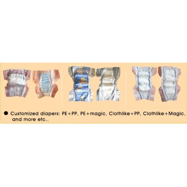 High Absorption Colorful Stocklot B Grade Diapers 50 Pieces/Bag