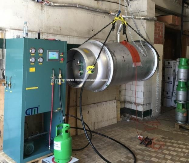 A/C Freon Refrigerant Split Charging Filling Machine R134a R404a Gas Recovery Recharge Machine