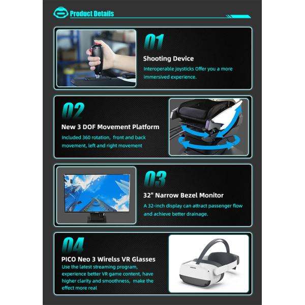 Black 9D Vr Car Racing Simulator Video Virtual Reality Motion Cinema Equipment 1 Passenger