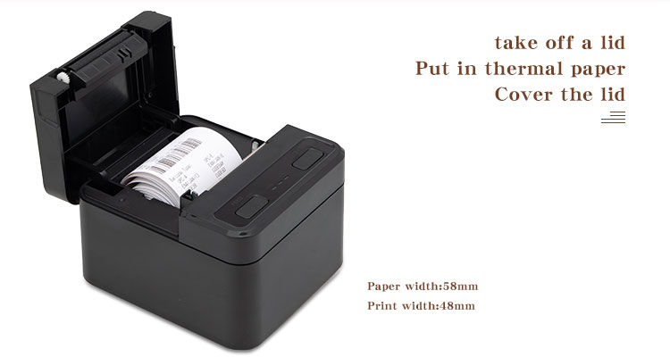 70-90mm/s Black Print Speed USB/Wireless 58mm Thermal Printer for Android POS Receipt