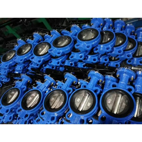 Manual NBR Seats Cast Iron Butterfly Valve PN16 Simple Structure