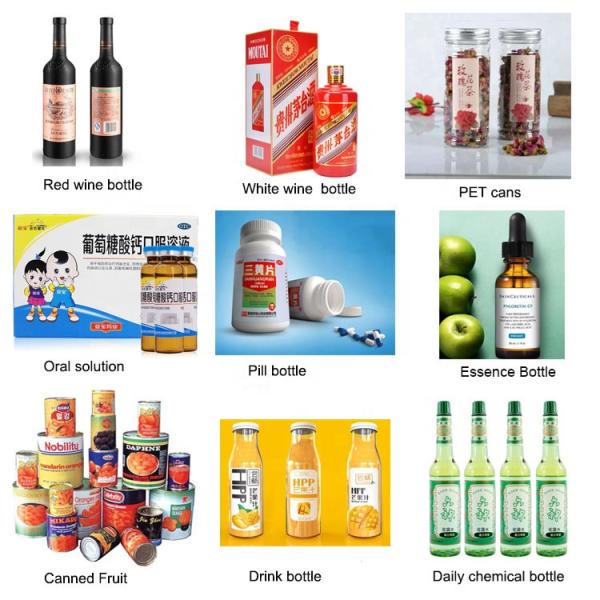 120mm Sticker Bottle Vial Labeling Machine 20pcs/Min With PLC Touch Screen