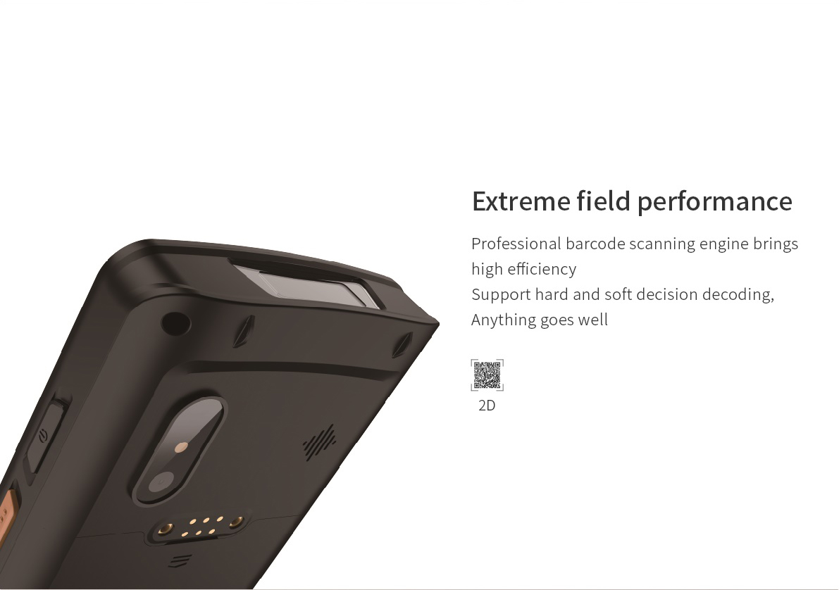 Industrial Rugged Handheld PDA 2D Barcode Scanner NFC Communication 4 inch Screen Size Android Smartphone