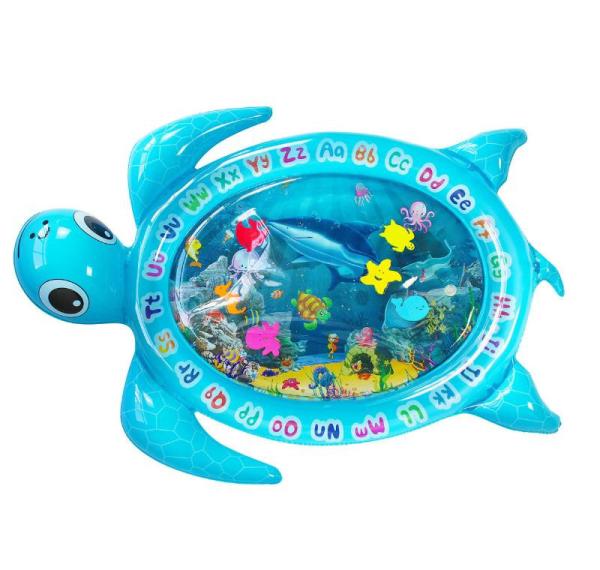 Quality PVC Blue Turtle Water Cushion Water Pad Play Mat Baby Toddler Toy Summer Fun Game Mat for sale