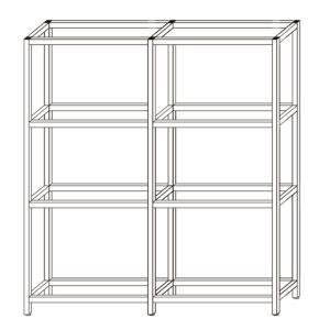 China Black 20AF Retail Display Aluminum Structural Frame wholesale