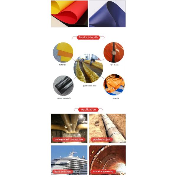 Oil Resistant PVC Tarpaulin Fabric For Mining Ventilation Equipment