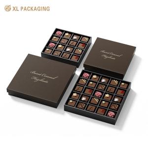 Customized Luxury Chocolate Box in Hard Paperboard and Kraft Paper for Gift
